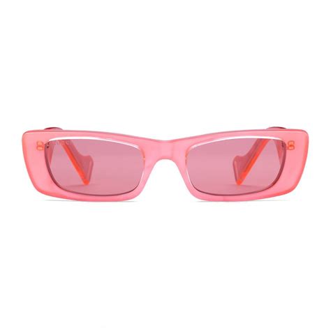 gucci pink rectangular sunglasses|gucci rectangle sunglasses women.